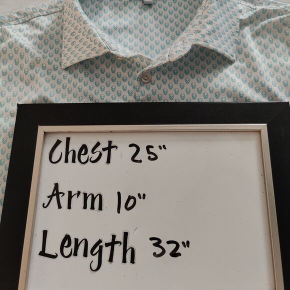 Peter Millar Polo Mens Large Blue Skull Print AOP Summer Comfort Stretch Flex - Picture 7 of 7